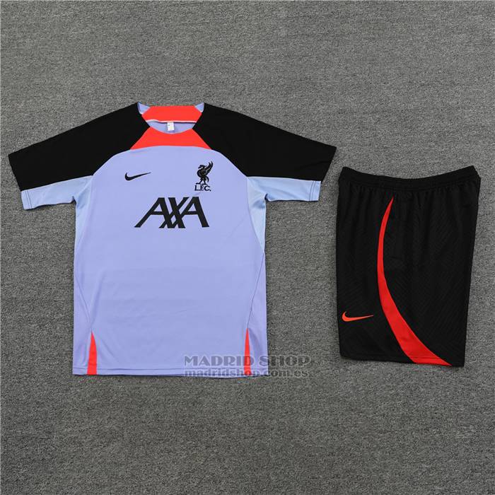 Chandal del Liverpool Manga Corta 2022-2023 Purpura - Pantalon Corto